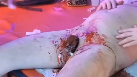 Heavy and Bloody Needle Play on my poor Cock