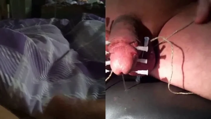 Deep Needle Penetration in Balls | PenisCrush.com