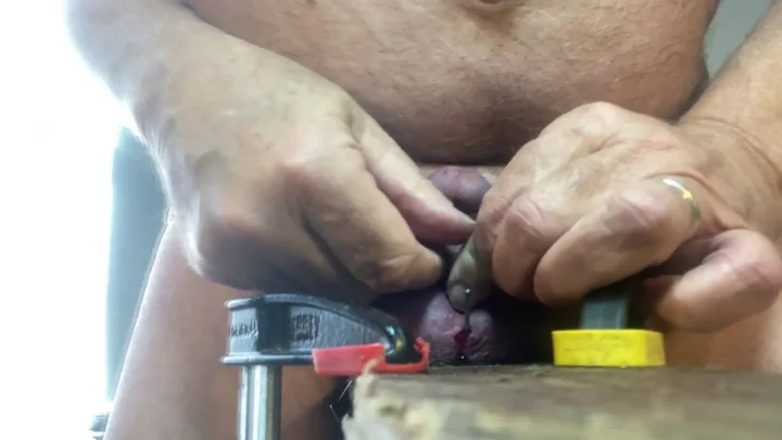 Tight Tied Balls In Bondage nailed to wood & Cruci | PenisCrush.com