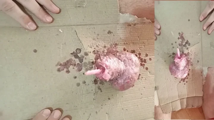 Tasterboy’s penis as candle | PenisCrush.com