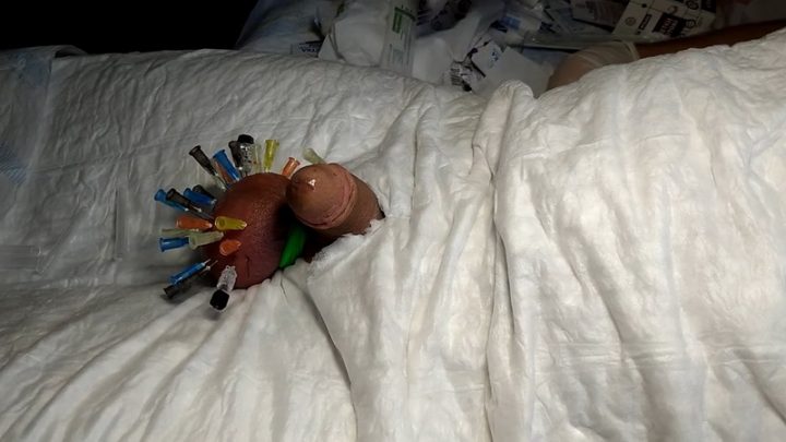 Deep Painful Needle Torture Session
